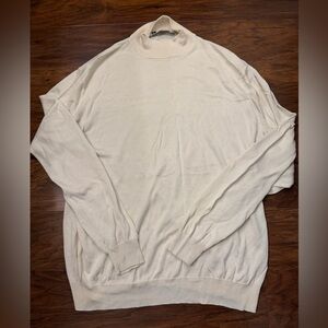 Bachrach Mock Neck Silk Blend Sweater Size M